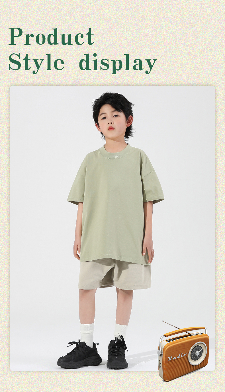 380g lightly brushed terry shorts for children W13-BK107