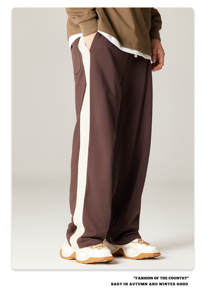 350g heavyweight wide-leg casual trousers G24-DK003