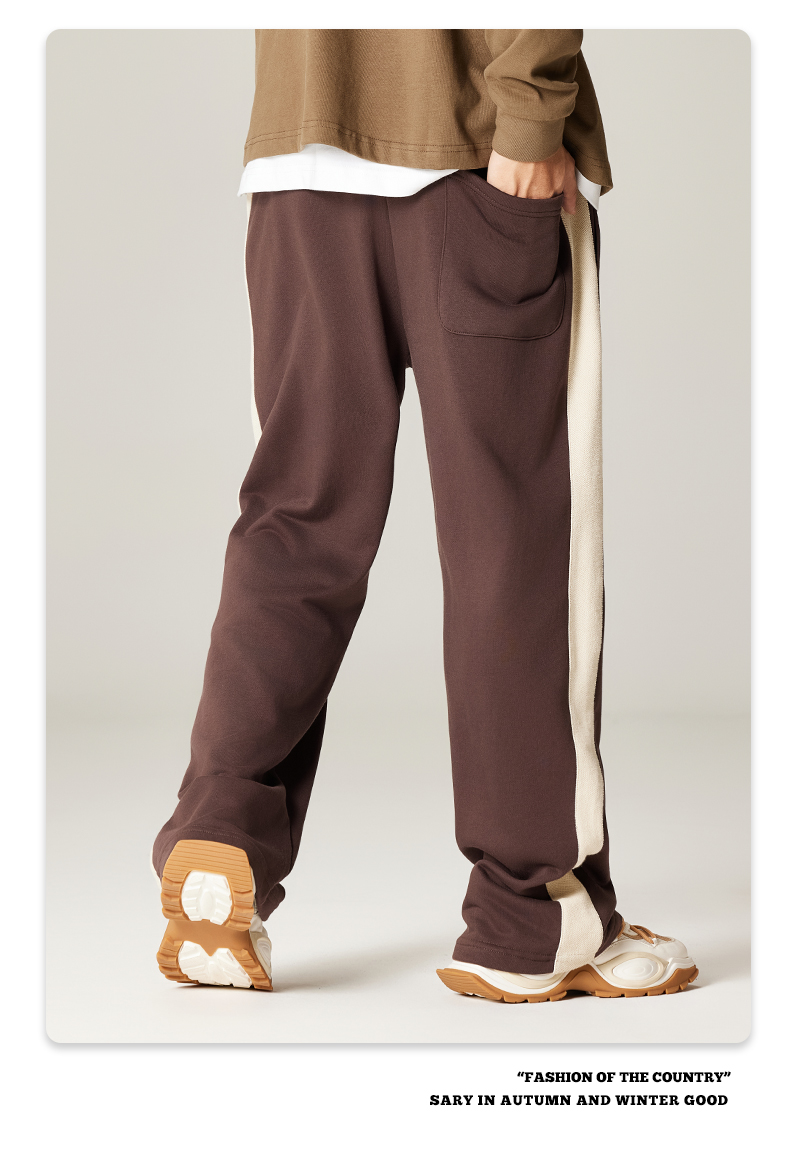 350g heavyweight wide-leg casual trousers G24-DK003