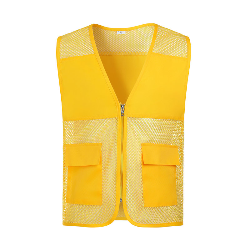 Children Fishnet Double Pocket Solid Color Vest GJ68-038