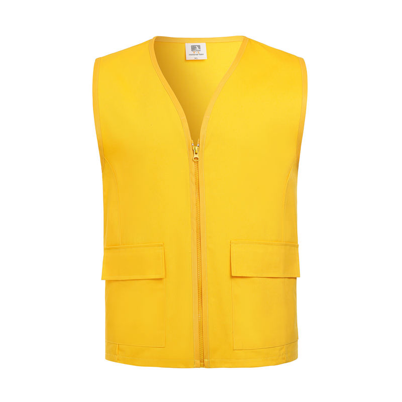 Solid color cotton V-neck vest GJ68-5002