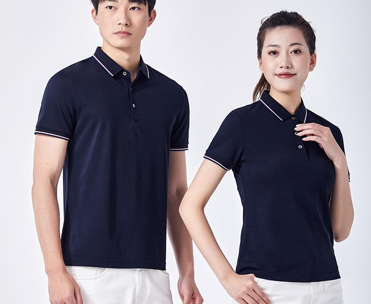 185g32 count mercerized mulberry silk lapel short sleeve POLO shirt universal GJ11-8660