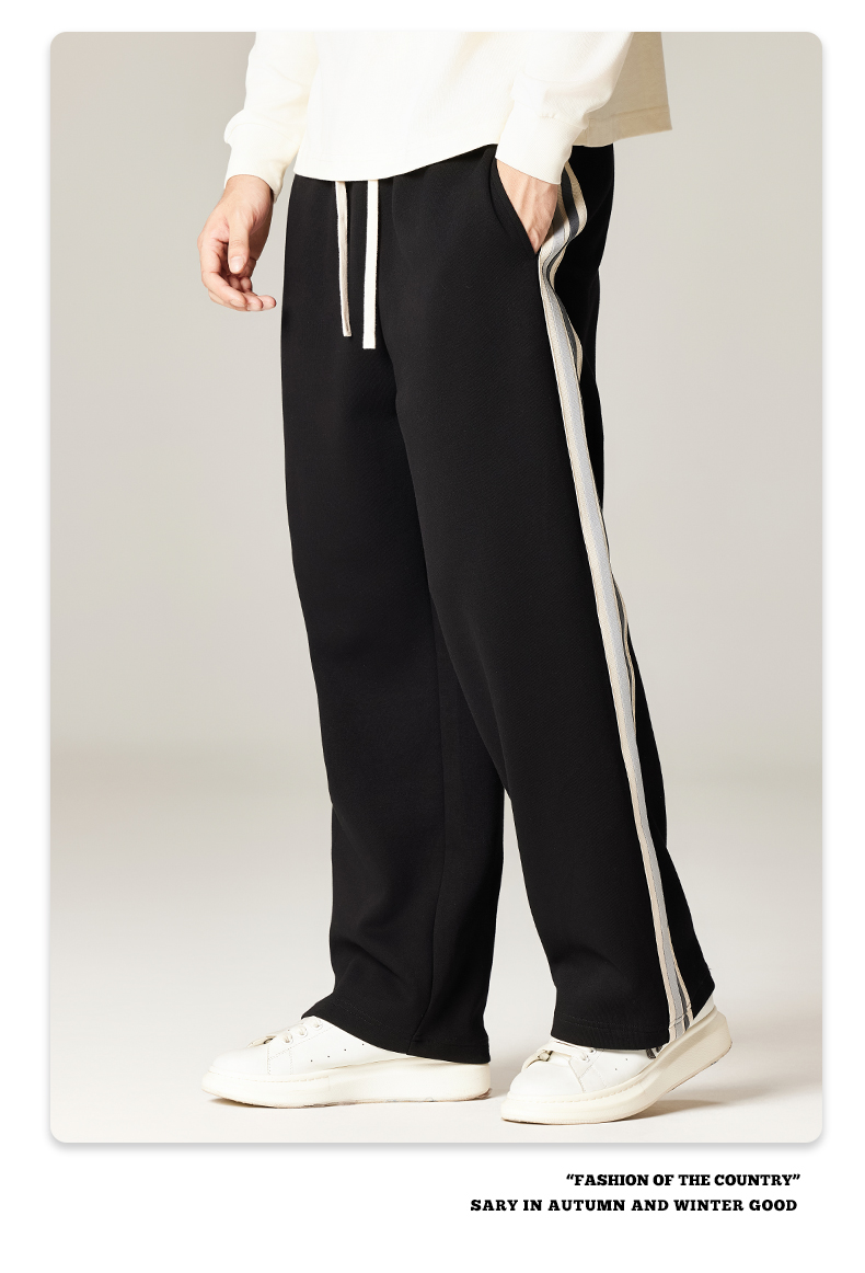 340g heavyweight terry wide-leg trousers G24-DK002