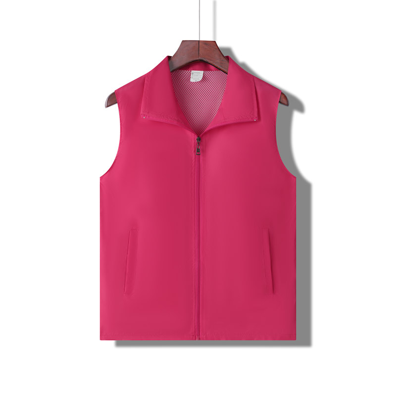 Adult solid color single layer mesh vest GJ68-002