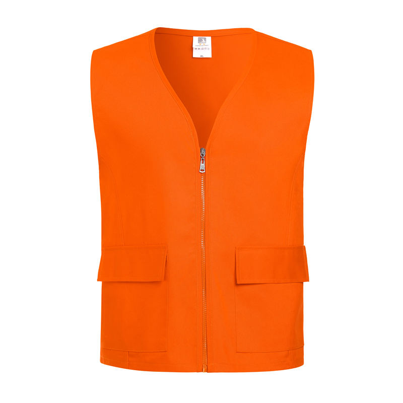 Solid color cotton V-neck vest GJ68-5002