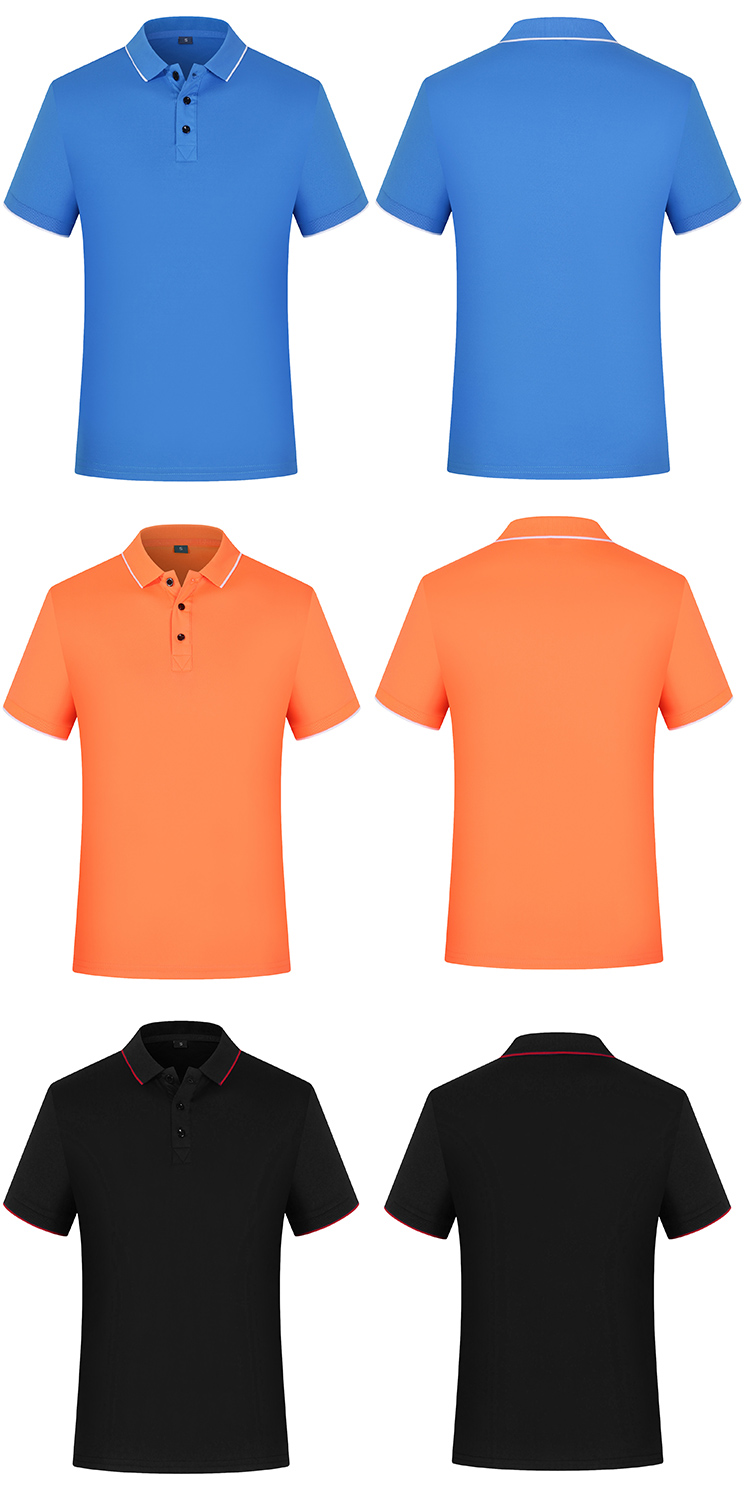 170g yarn-dyed quick-drying lapel short-sleeved POLO shirt universal style YZ02-2071