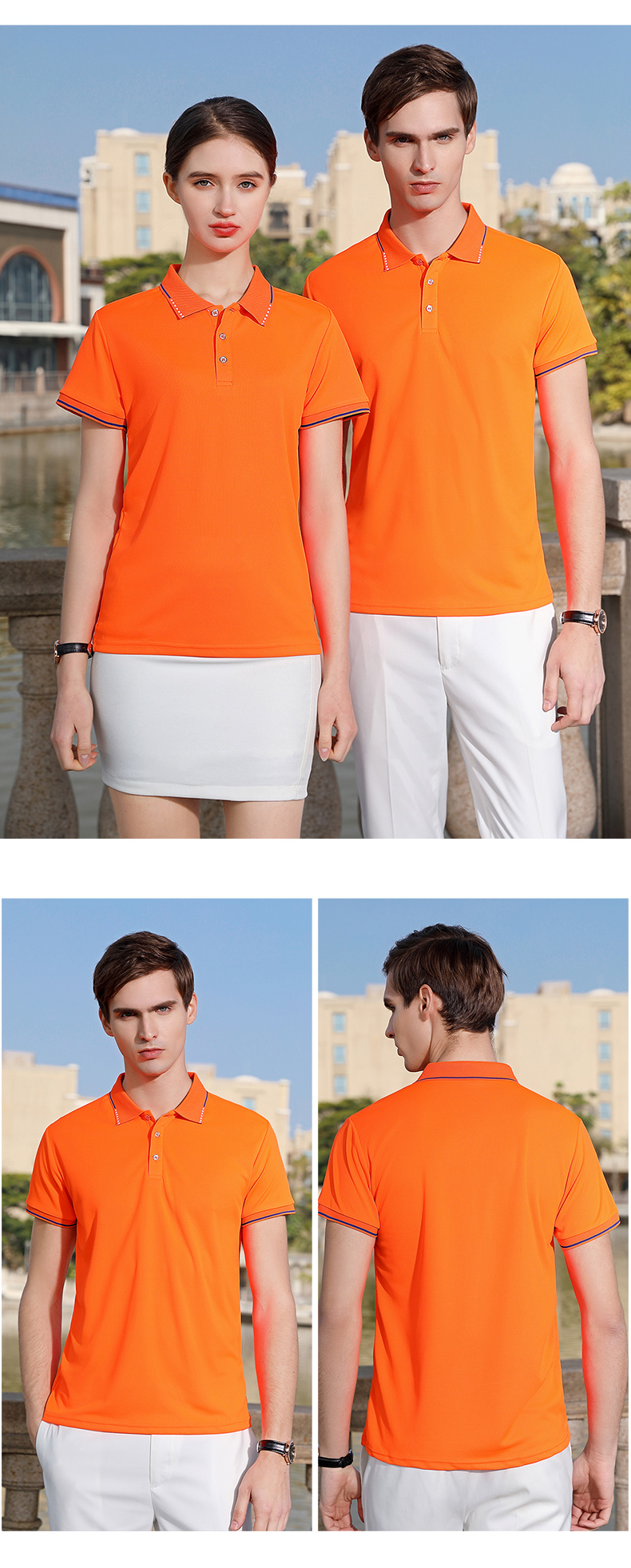 160g quick-drying lapel short-sleeved POLO shirt universal model YZ02-S100