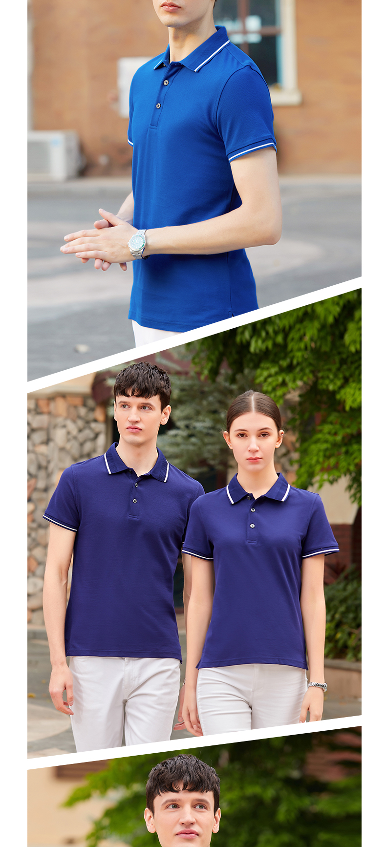 200g soft pearl lapel short-sleeved POLO shirt GJ28-9958