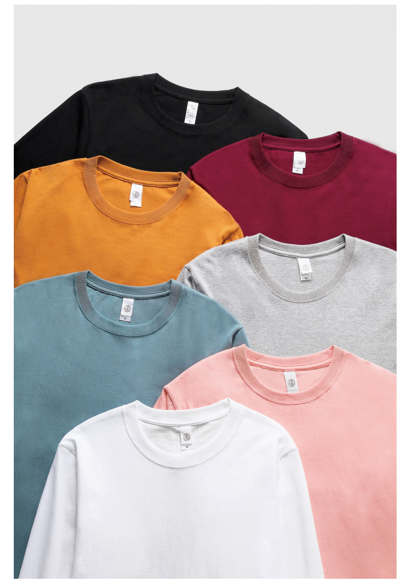 210g heavyweight cotton round neck long sleeve T-shirt general style Z14-2001L