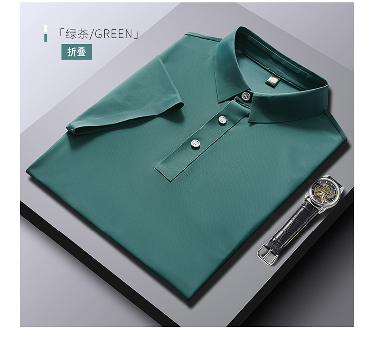 Business casual solid color lapel short sleeve POLO shirt universal style KB-8926