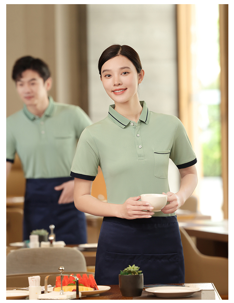 Anti-wrinkle ice silk anti-cotton short-sleeved lapel POLO shirt H17-189