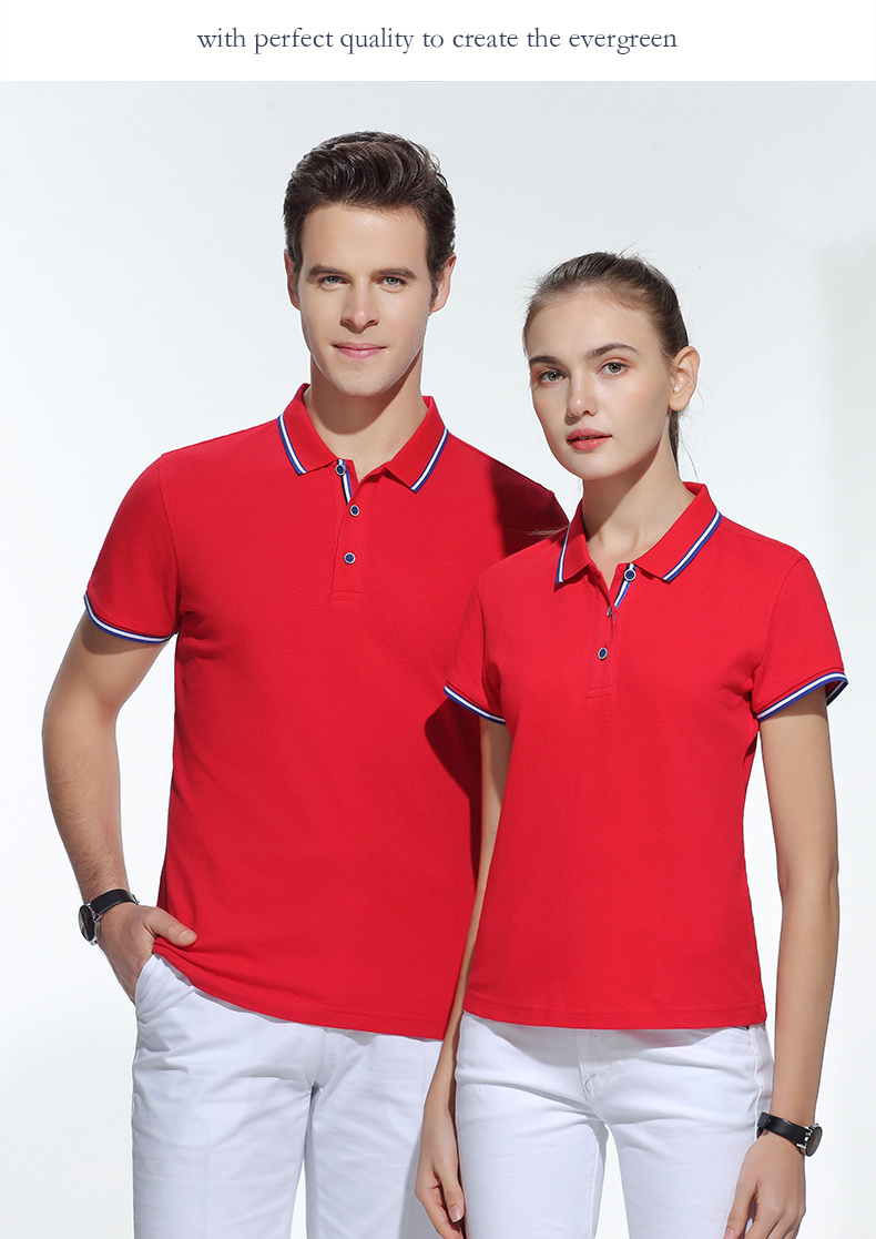 210g32 business ribbed lapel short-sleeved POLO shirt for women GT1-2003