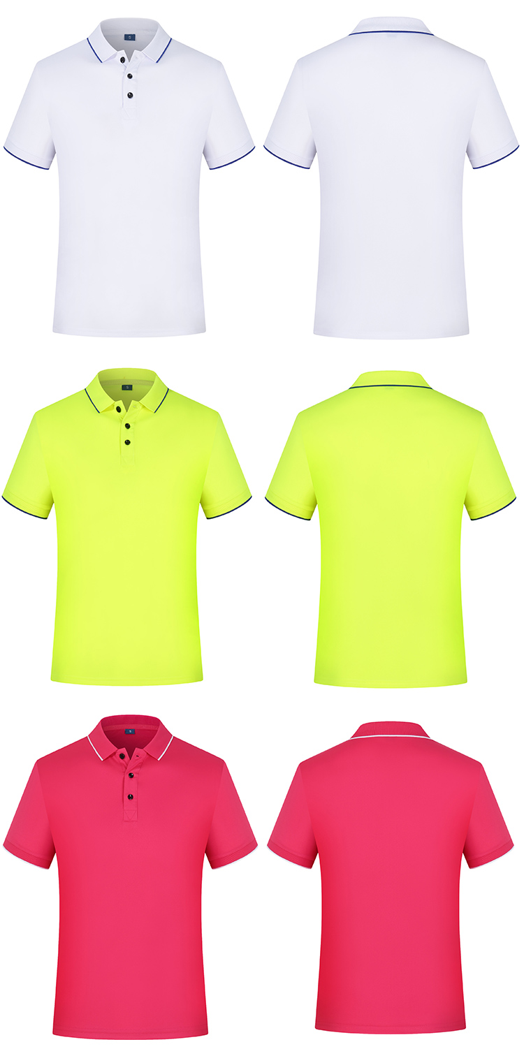 170g yarn-dyed quick-drying lapel short-sleeved POLO shirt universal style YZ02-2071