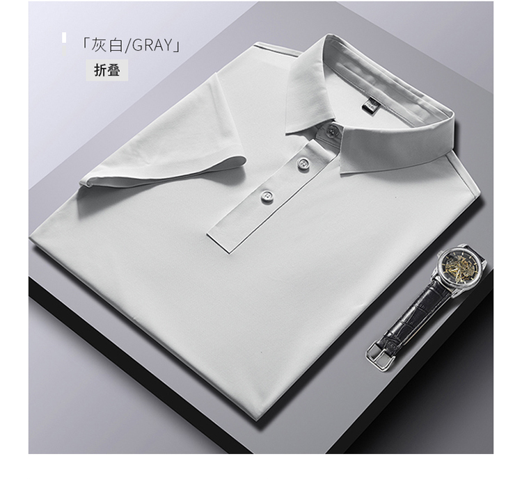 Business casual solid color lapel short sleeve POLO shirt universal style KB-8926