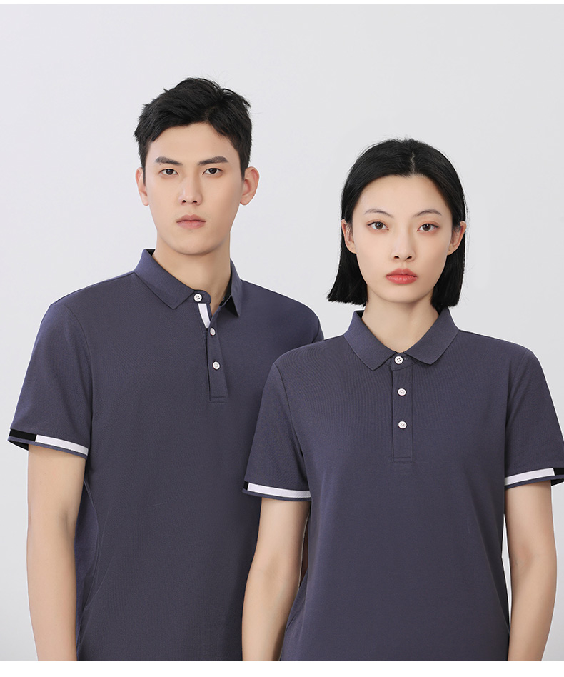 210g 40 count mercerized cotton lapel short sleeve POLO shirt universal GJ20-922