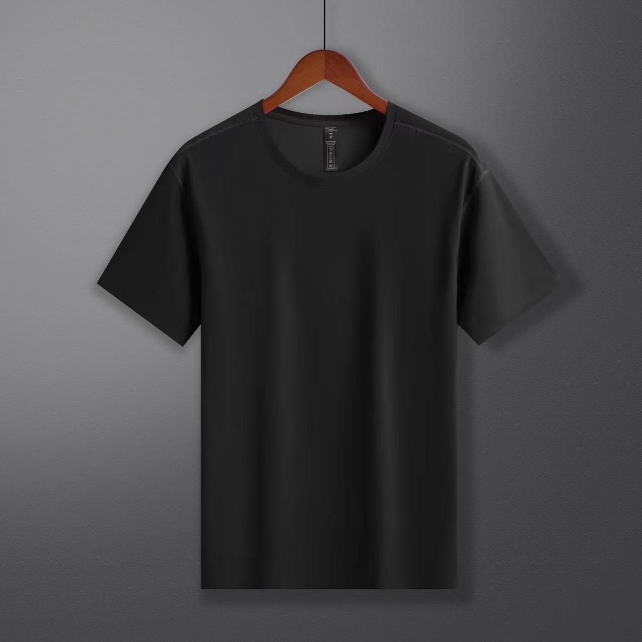 Nylon pique loose-fitting round neck T-shirt I02-159