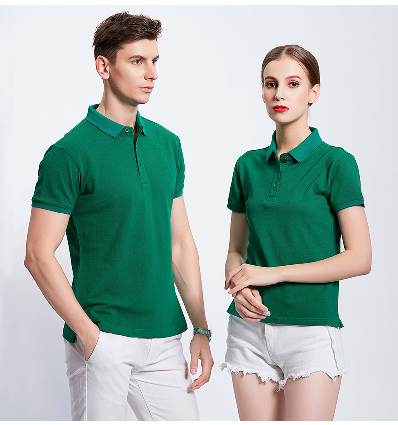 210g bamboo ion mercerized business lapel short-sleeved POLO shirt universal GJ11-9588