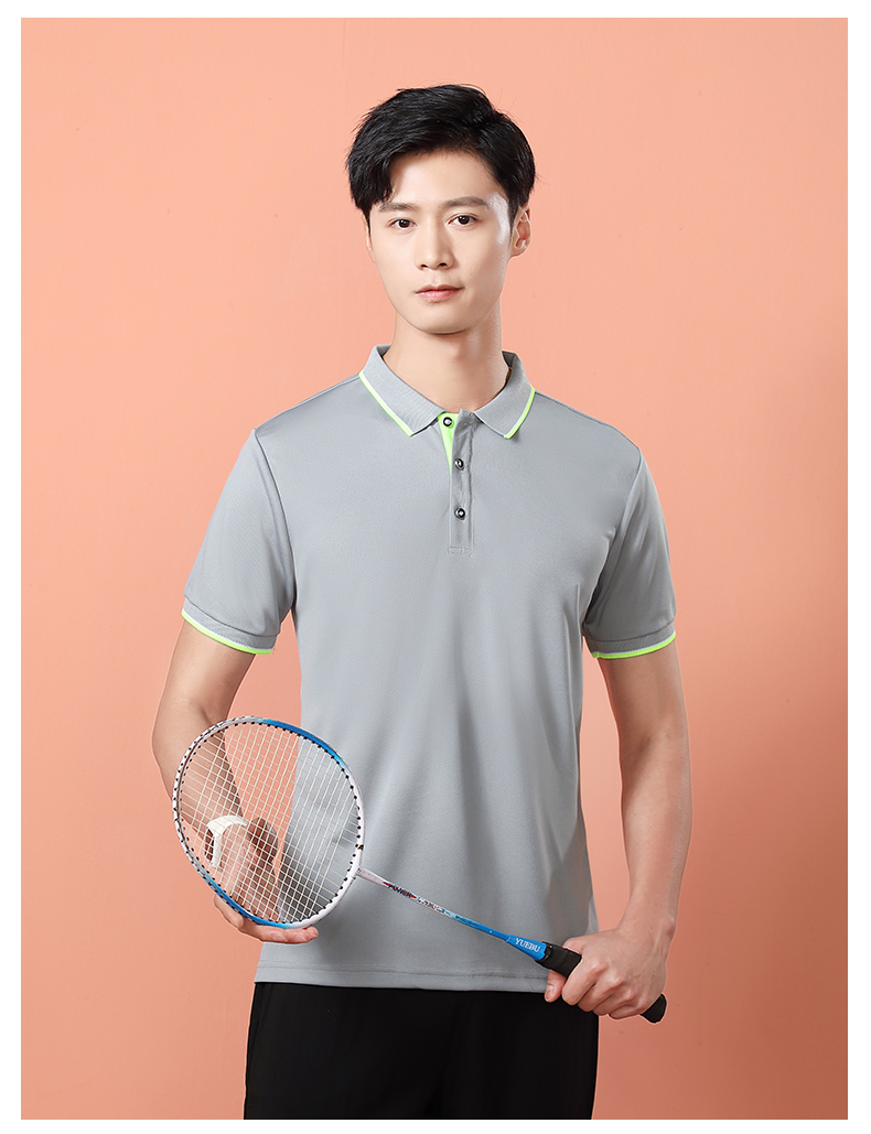 Quick-drying lapel short-sleeved lapel POLO shirt with holes H17-LF956