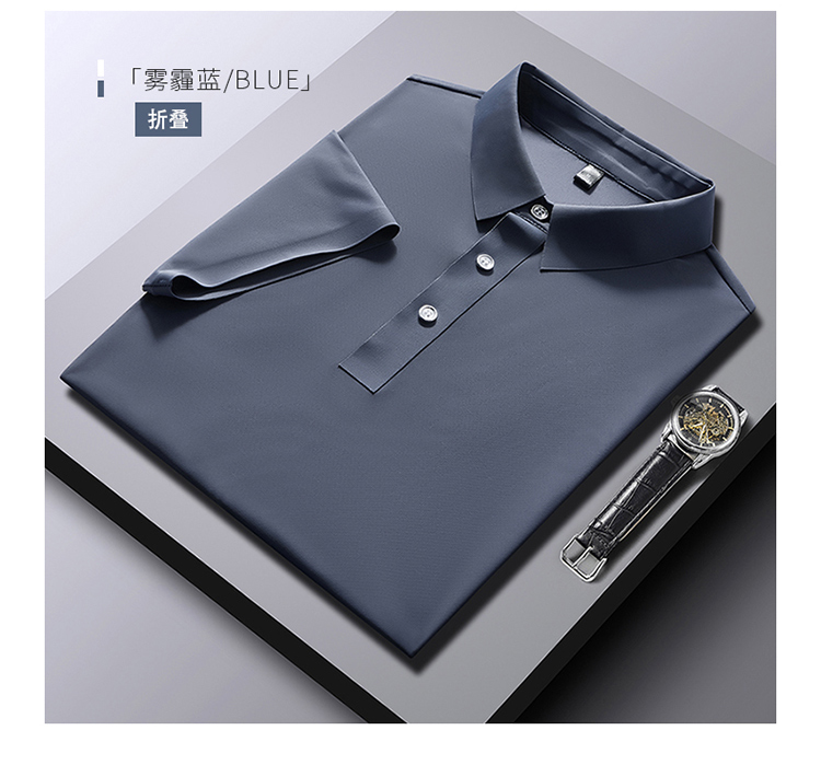 Business casual solid color lapel short sleeve POLO shirt universal style KB-8926