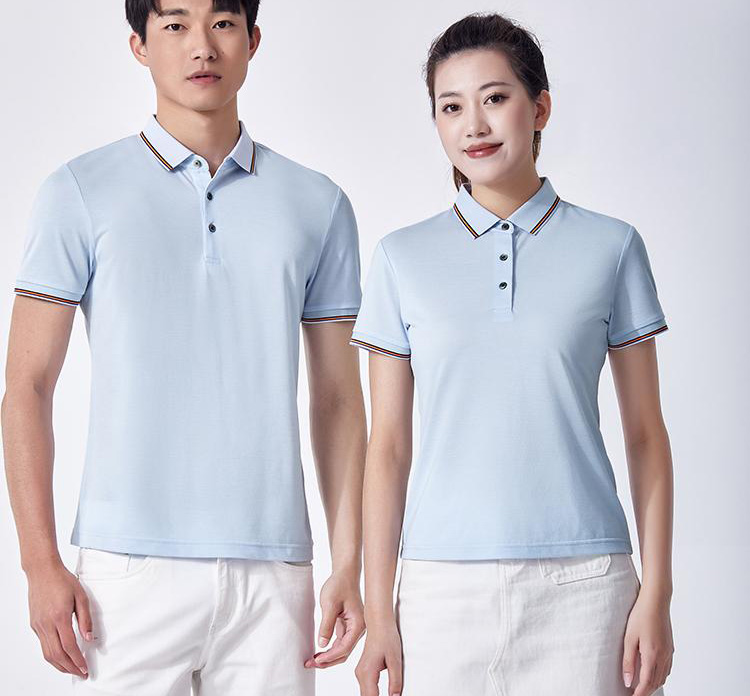 185g32 count mercerized mulberry silk lapel short sleeve POLO shirt universal GJ11-8660