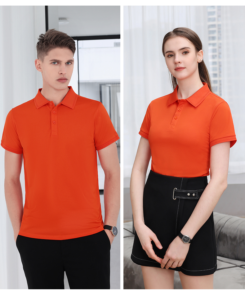 200g comfortable breathable short-sleeved lapel POLO shirt YZ02-600