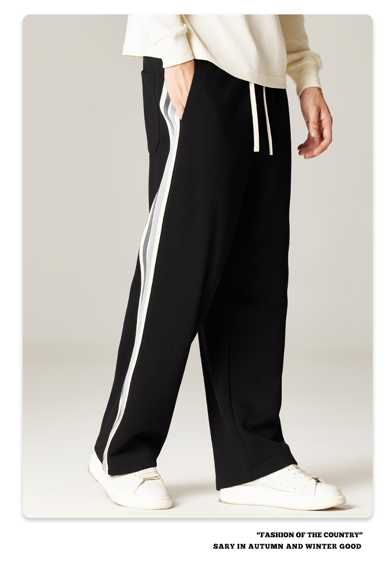 340g heavyweight terry wide-leg trousers G24-DK002