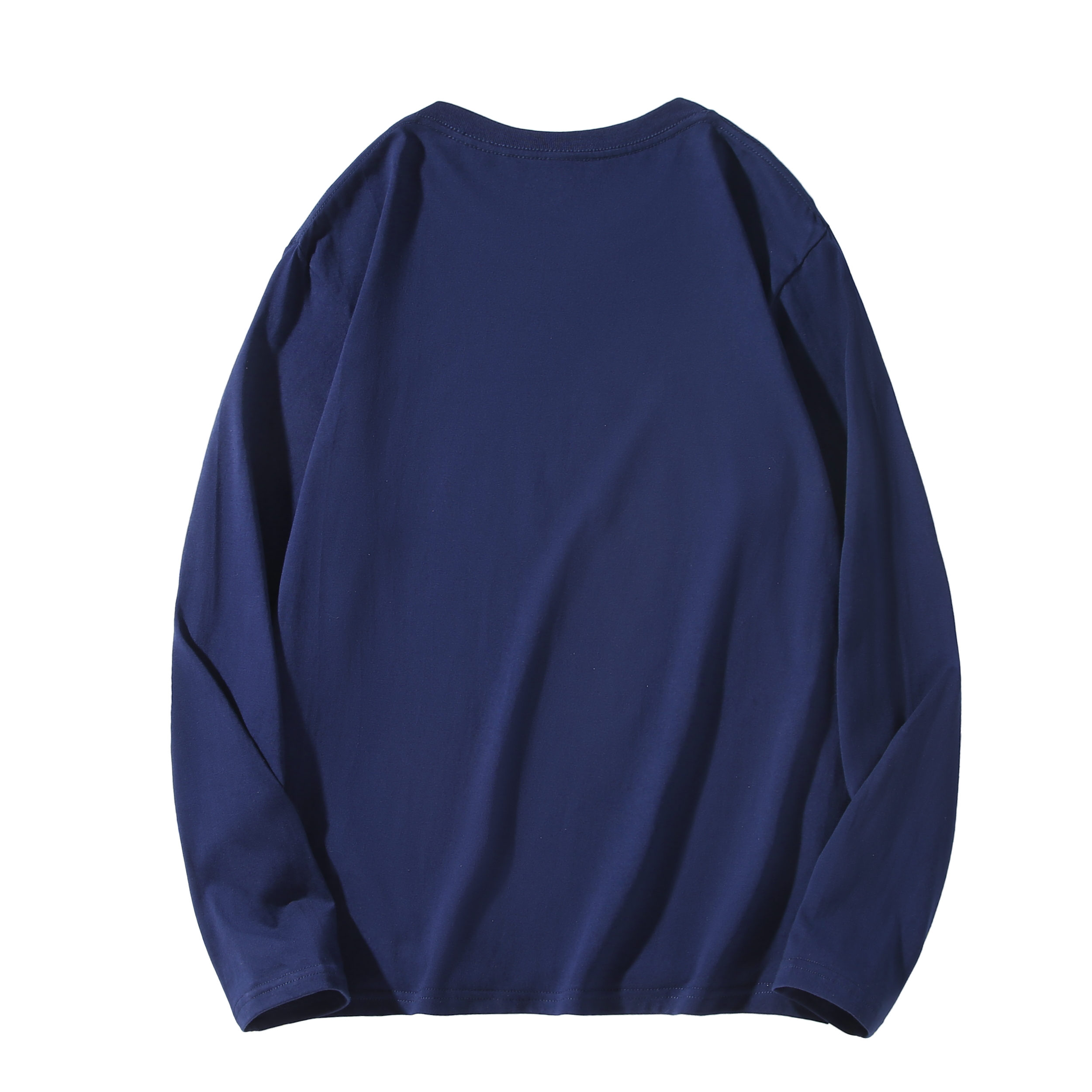 220g combed cotton heavyweight round neck long sleeve T-shirt B22-050