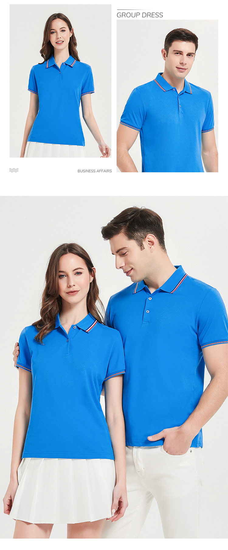 180g fine spinning short-sleeved lapel POLO shirt for men GB13-1029