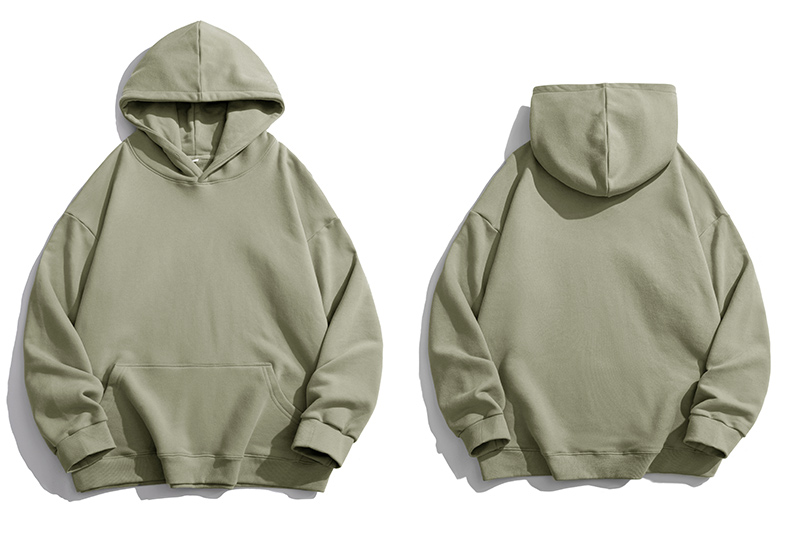 350g drop shoulder hooded loose fit pullover sweatshirt KD2-JR820