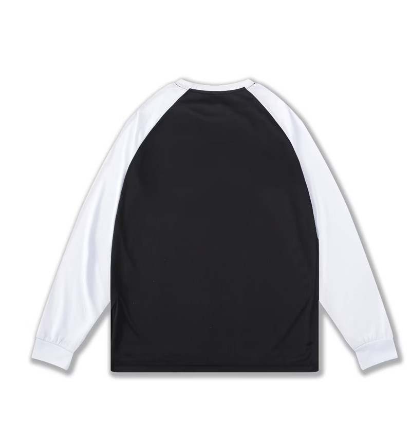 Colorblocked round neck long-sleeved T-shirt GLT-713