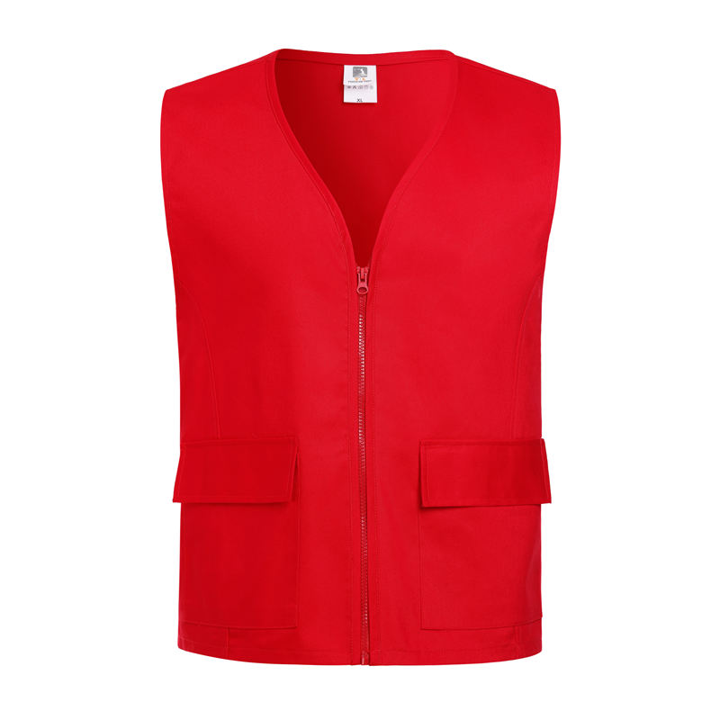 Solid color cotton V-neck vest GJ68-5002