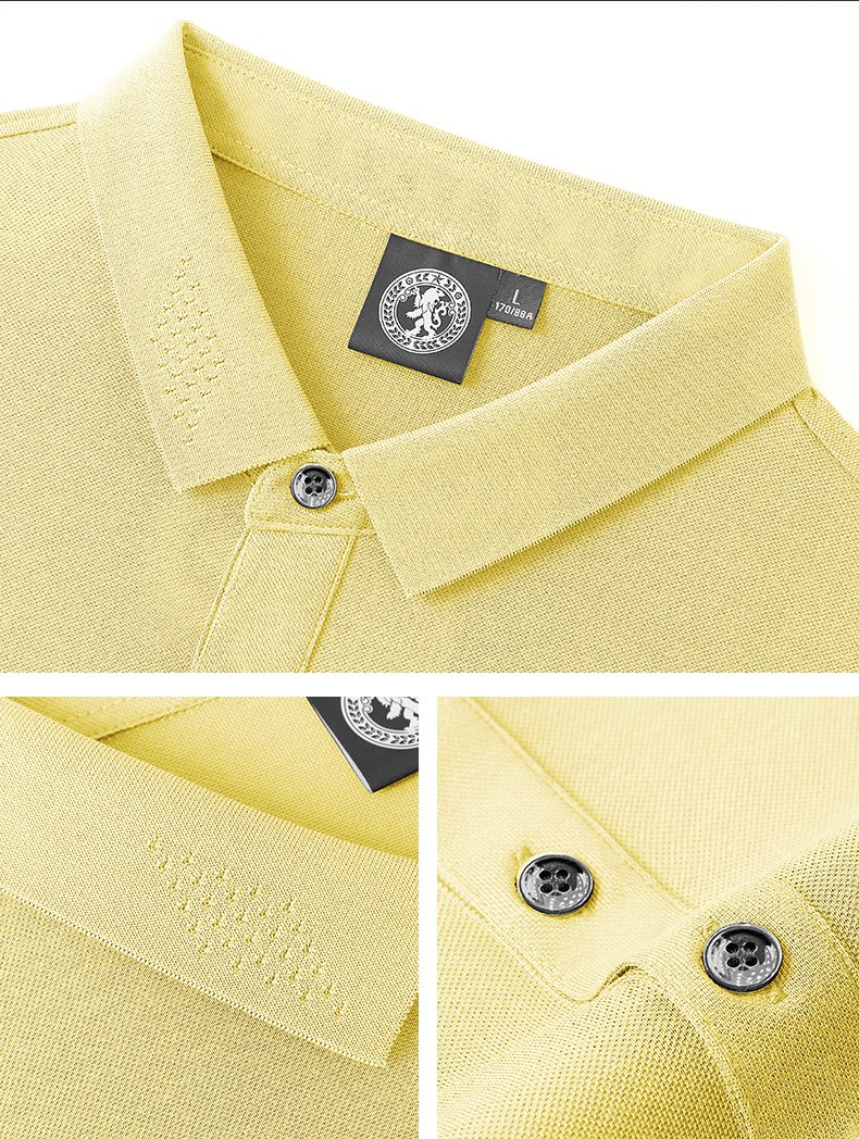 200g5A antibacterial mercerized cotton lapel short-sleeved POLO shirt universal GJ18-A1300