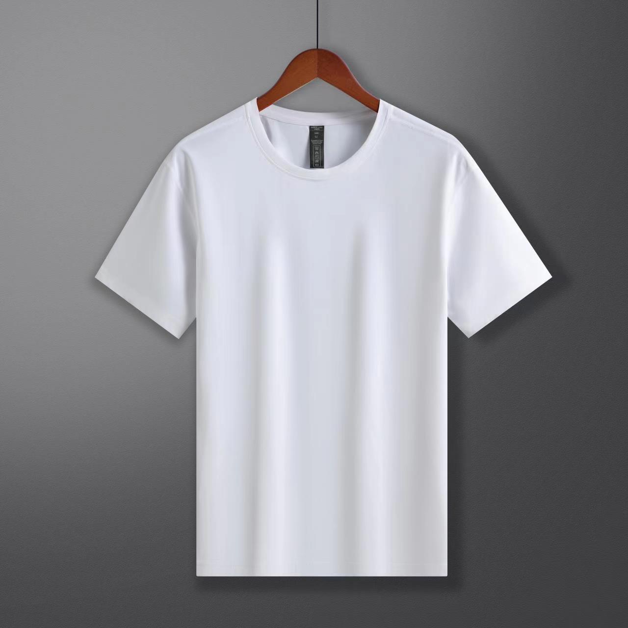 Nylon pique loose-fitting round neck T-shirt I02-159