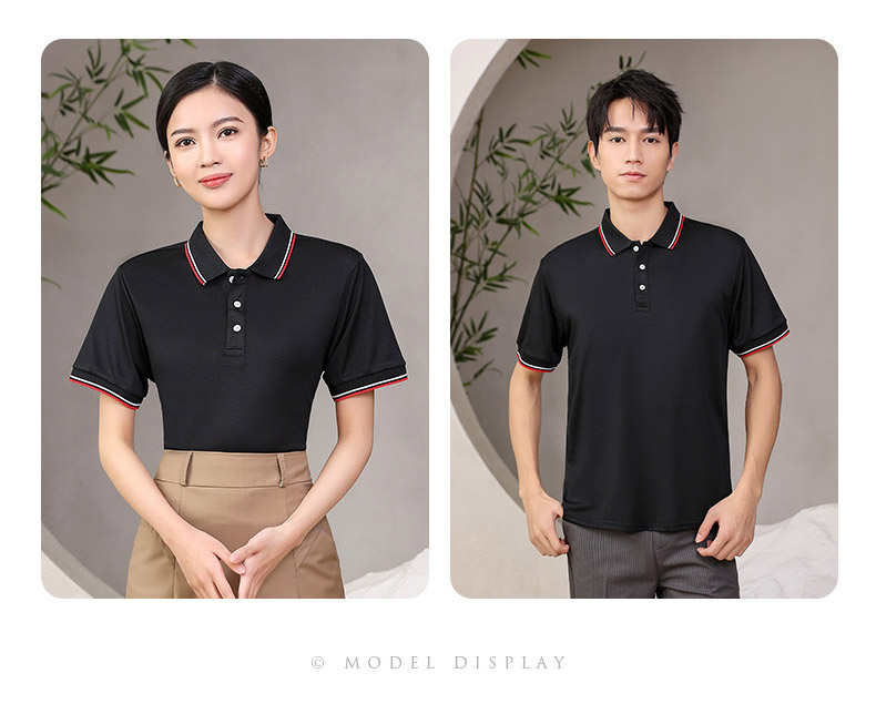 200g Sailing Sail Edge Short Sleeve Lapel POLO Shirt YZ02-678