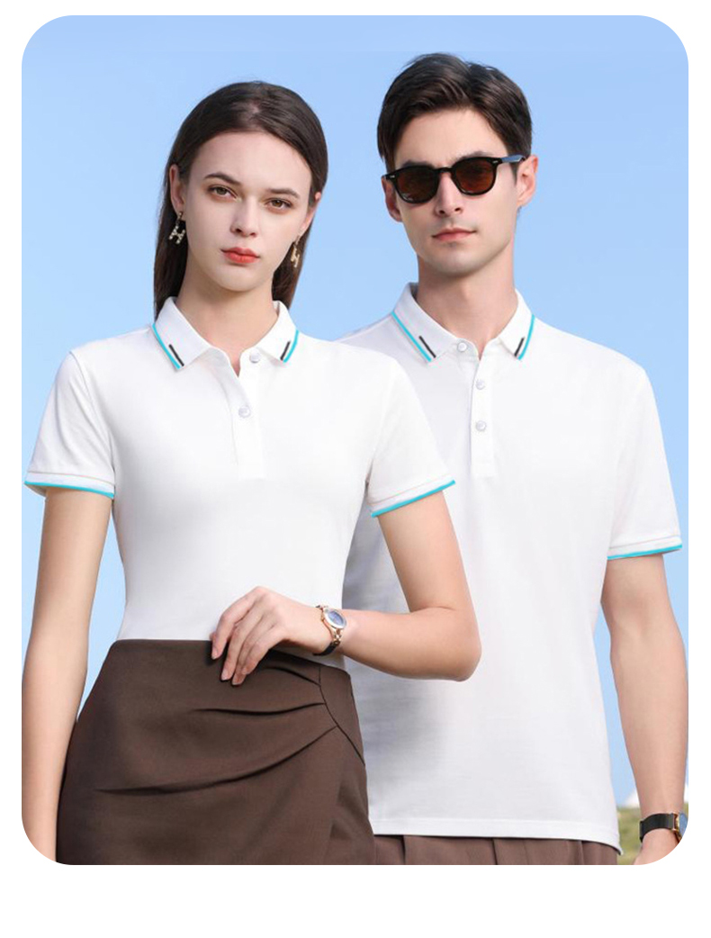 200g classic lapel casual POLO shirt short sleeves for men and women G22-62305