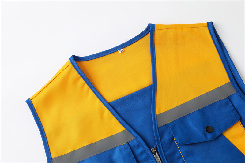 Multi-pocket color matching vest GJ68-029