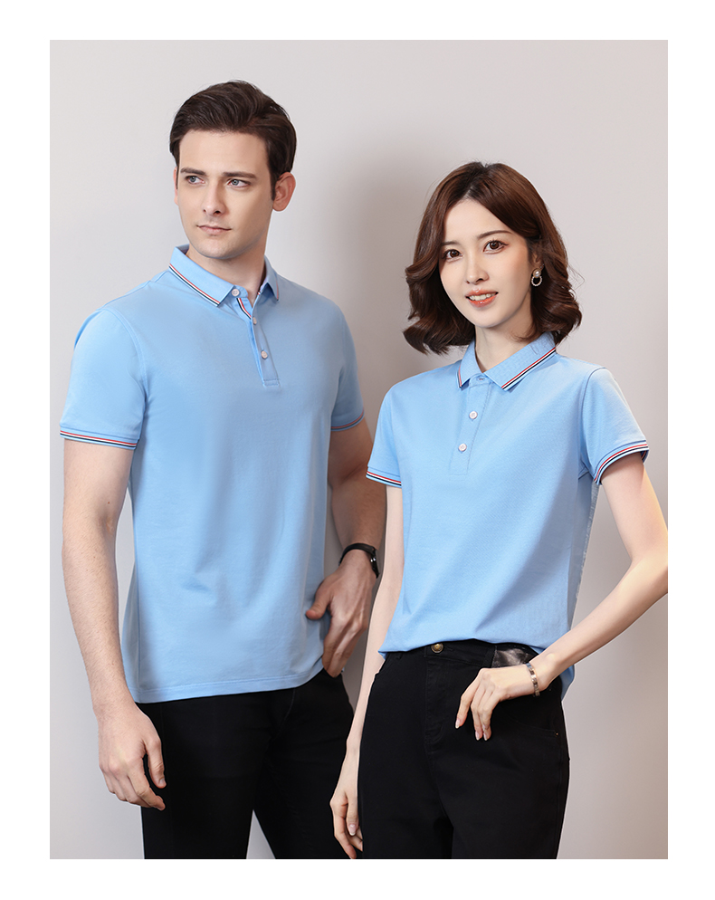 200g 40pcs seaweed silk pearl lapel short-sleeved POLO shirt GJ15-9958