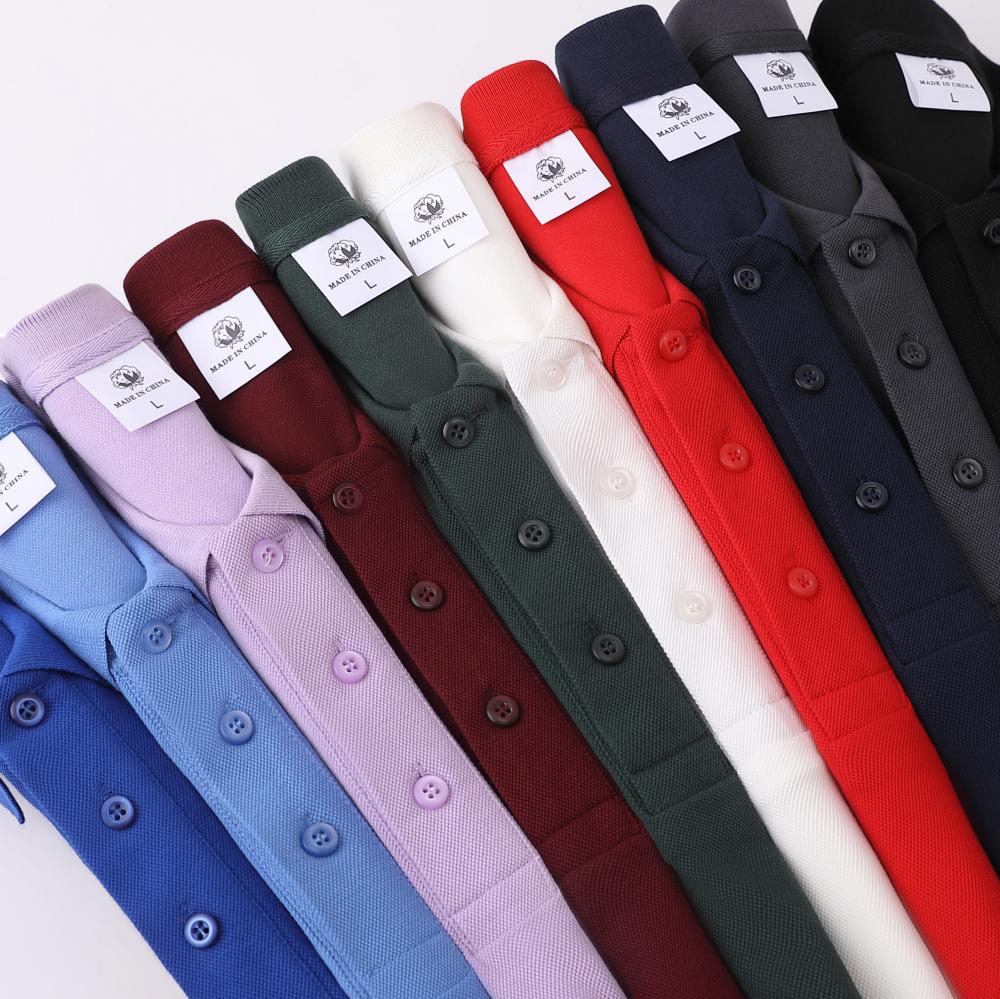 240g solid color lapel short sleeve POLO shirt W01-6606