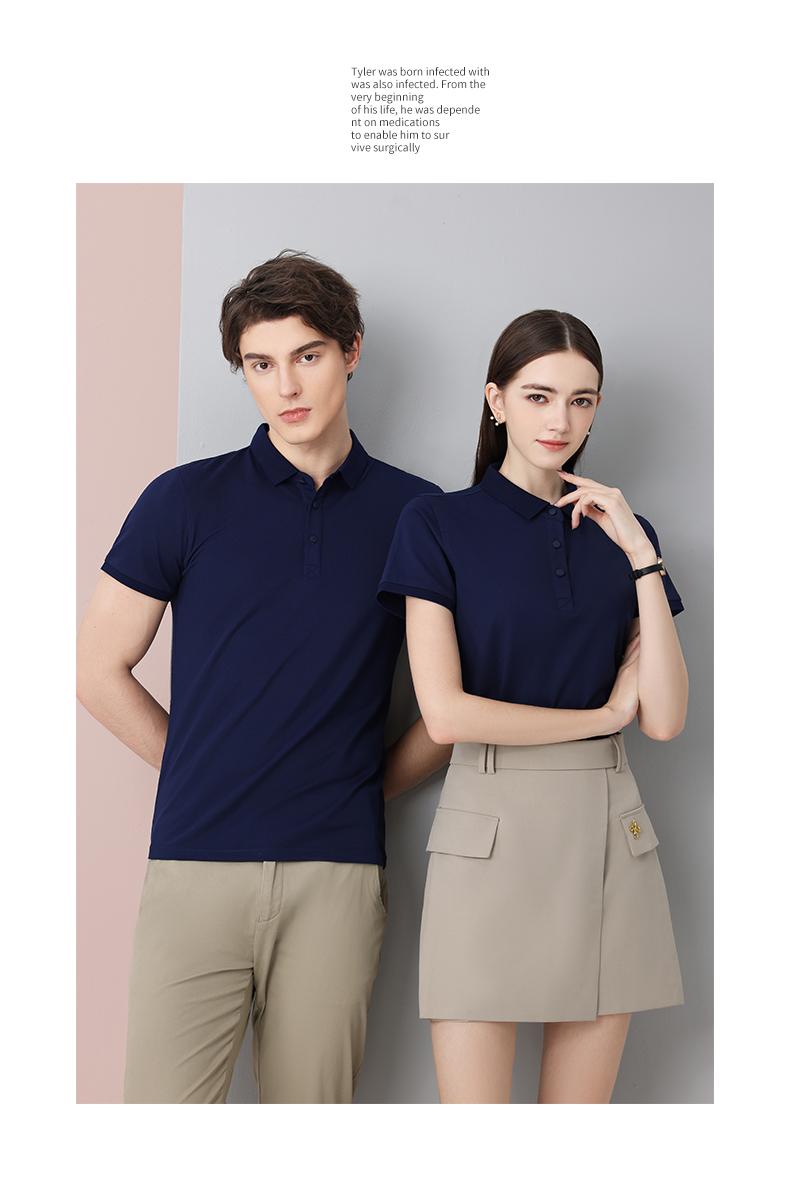 High-quality long-staple cotton lapel short-sleeved POLO shirt universal SNS-23018