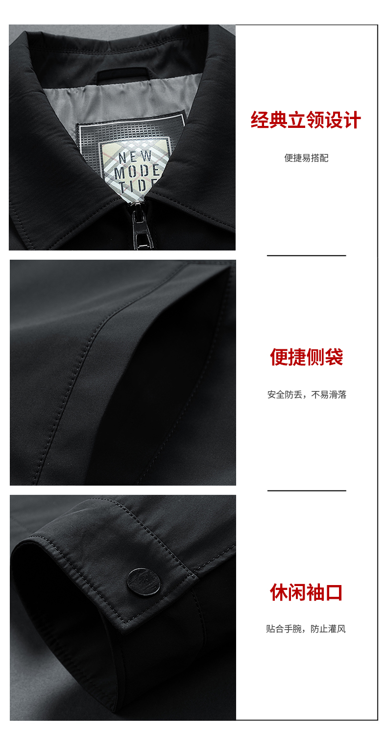 Classic stand collar zipper jacket KQ1-6920