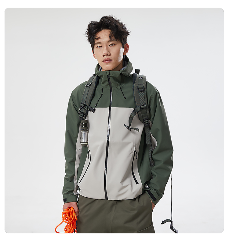 Outdoor windproof and waterproof single-layer laminated hard shell jacket KN-26988