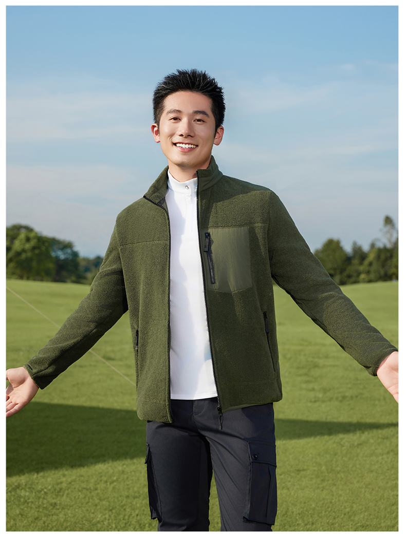 330g double-sided fleece long-sleeved zipper jacket GJ11-8861