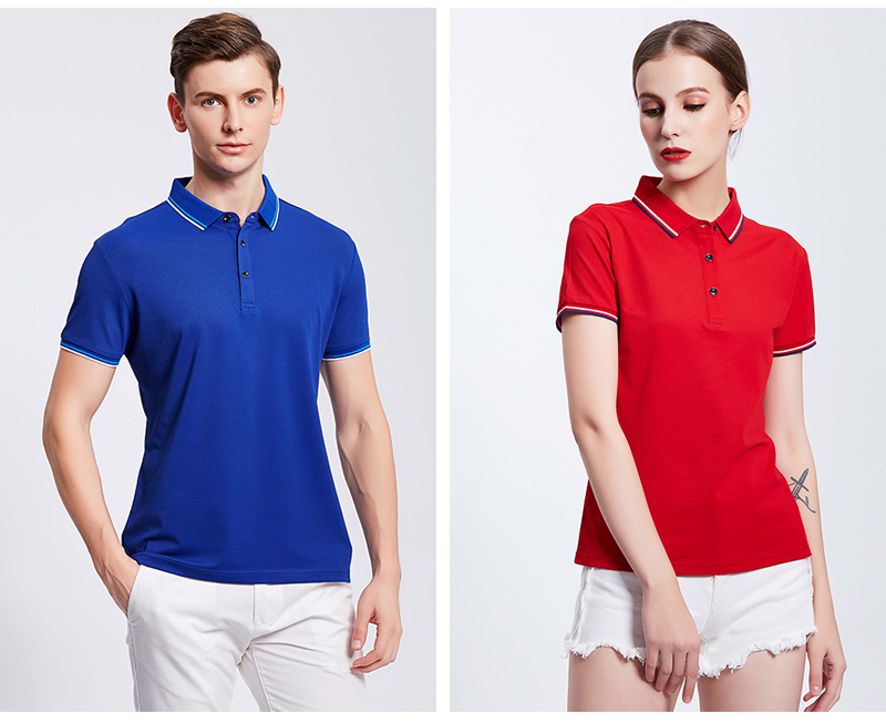 200g ice ion mercerized cotton business color lapel short sleeve POLO shirt universal GJ11-9019