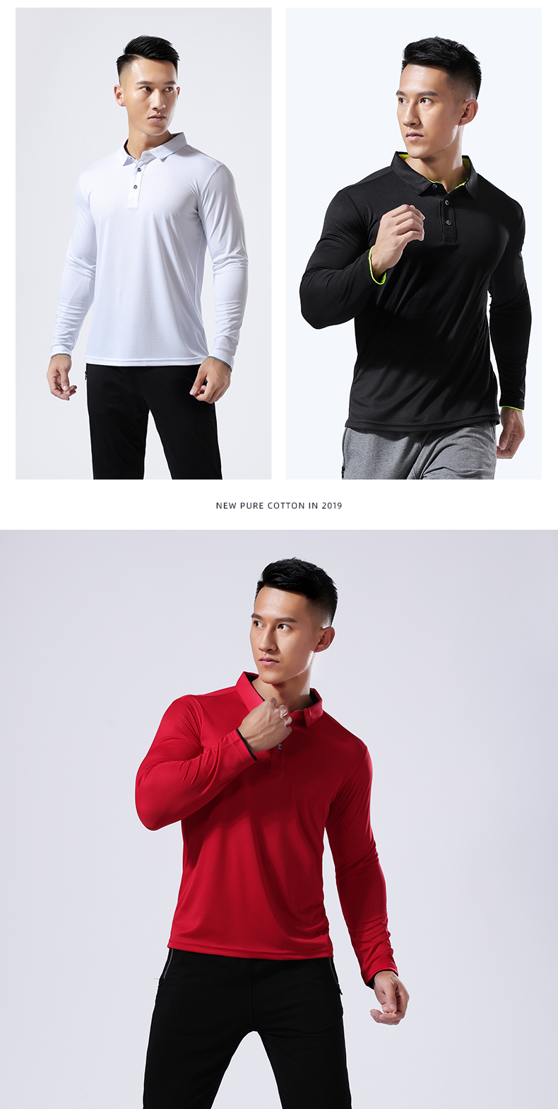 125g lightweight quick-drying fabric sports round neck long-sleeved T-shirt GY7-L2191