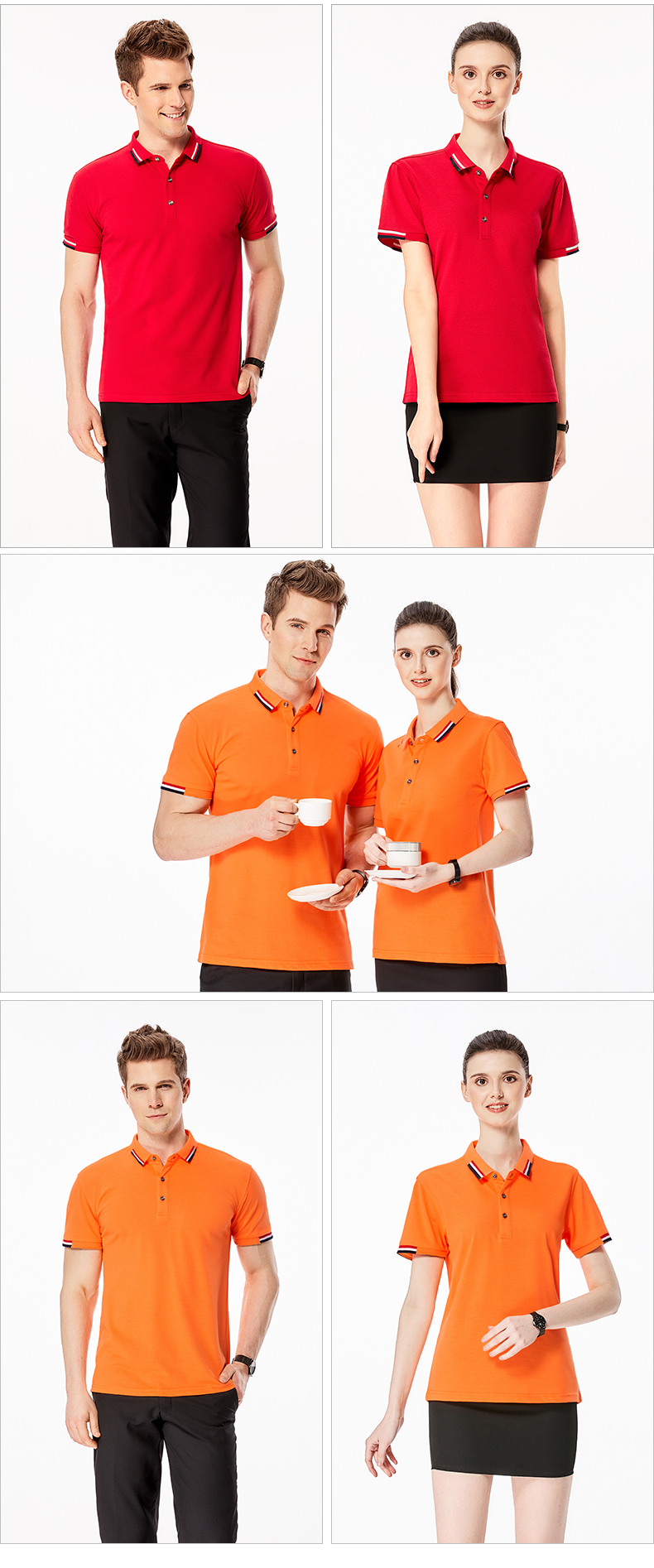 200g 32-count copper-ammonia cotton three-color collar short-sleeved lapel POLO shirt GT3-668