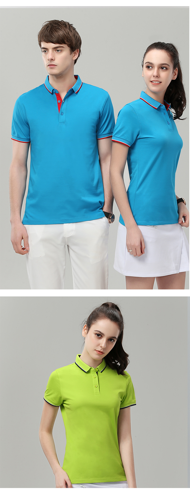 190g 40pcs pique lapel short-sleeved POLO shirt for men G17-A002