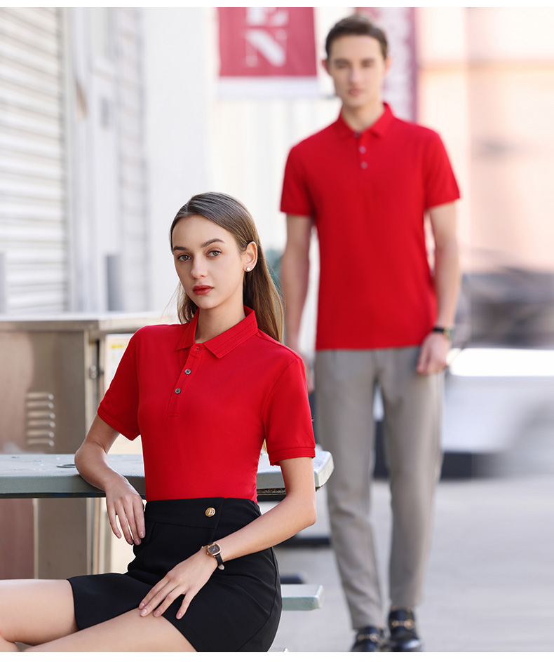 200g 40 pieces business commuting lapel short-sleeved POLO shirt general style GJ20-2321