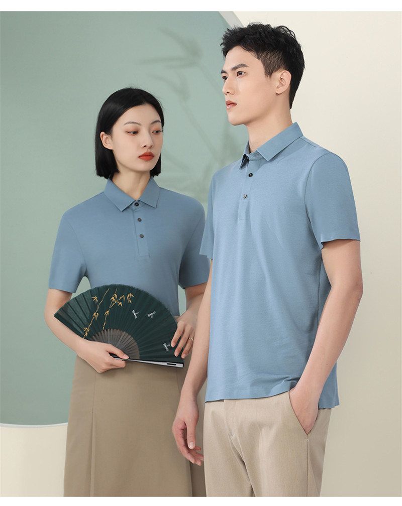 180g 50 yarn high-end business lapel short-sleeved POLO shirt GJ28-2368