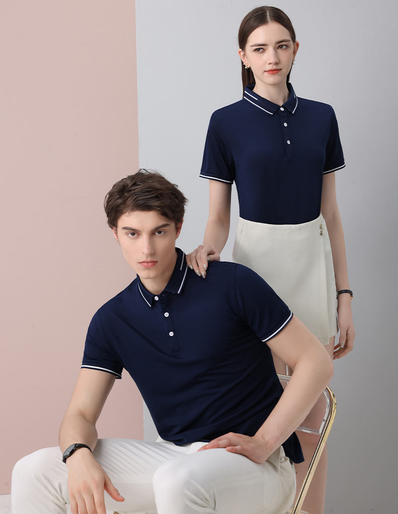 210g ice silk lapel short-sleeved POLO shirt YZ01-3307