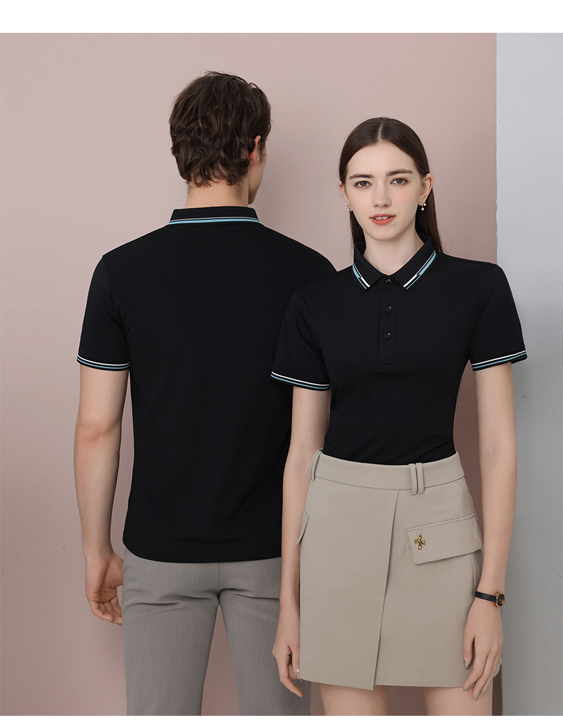 200g Hongzhan solid color lapel short-sleeved POLO shirt YZ02-23228